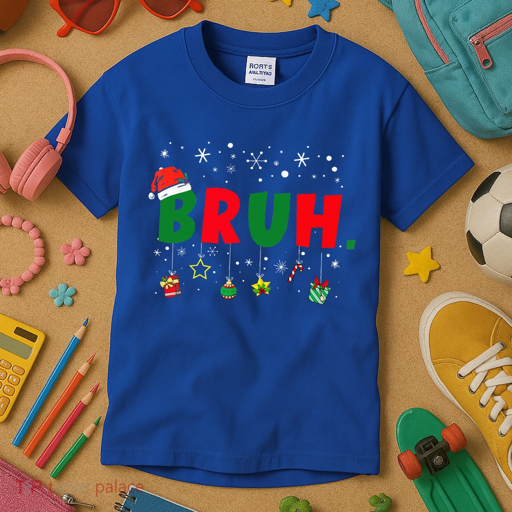 Funny Christmas Bruh Xmas Bruh Matching  Kids T-Shirt
