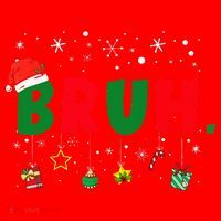 Funny Christmas Bruh Xmas Bruh Matching  Santa Hat thumb 1