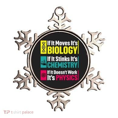 Funny Chemistry Biology Physics Nerd Funny Science Humor Gift Ornament