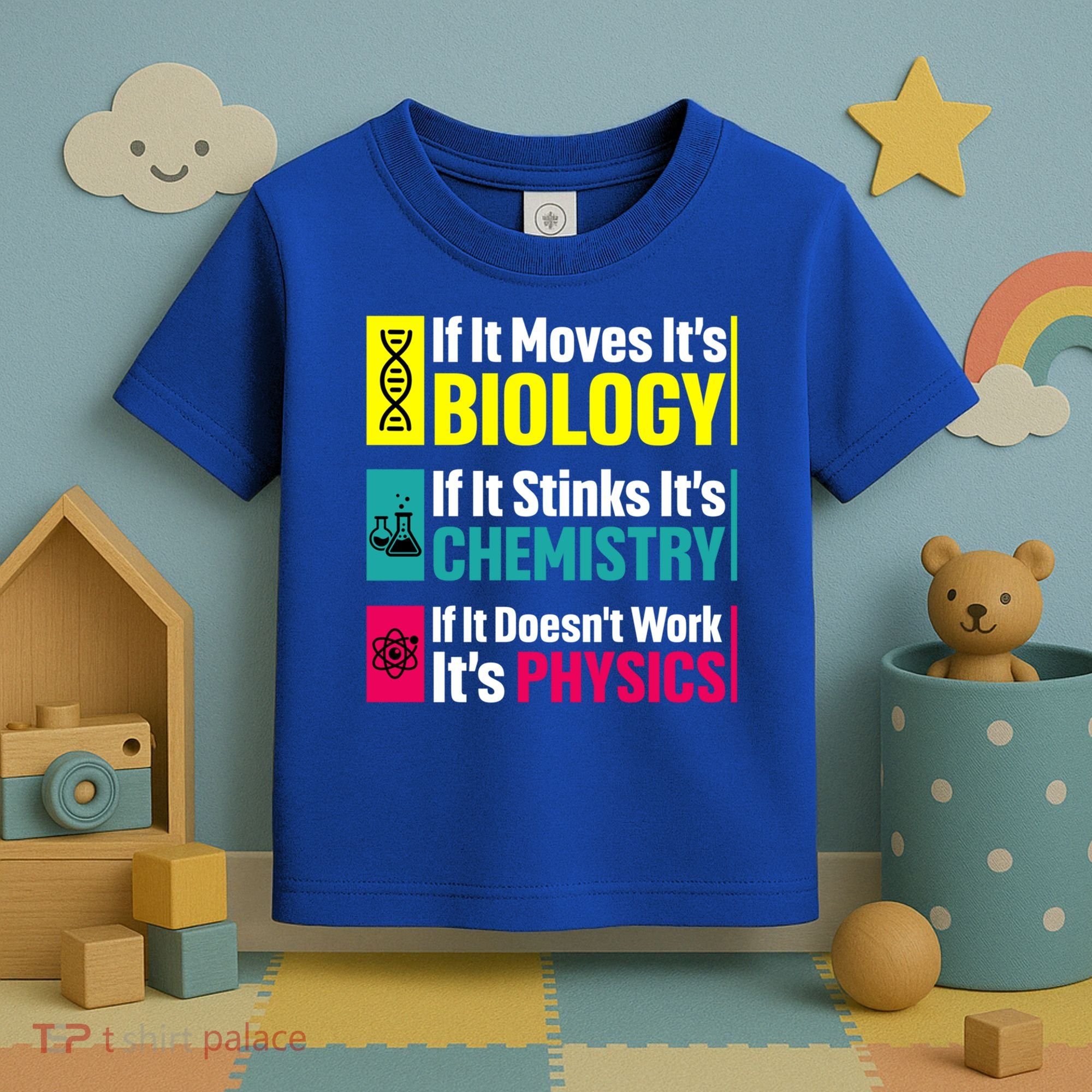 Funny Chemistry Biology Physics Nerd Funny Science Humor Gift Toddler T-Shirt