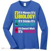 Funny Chemistry Biology Physics Nerd Funny Science Humor Gift Women's Long Sleeve Shirt thumb 0