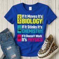 Funny Chemistry Biology Physics Nerd Funny Science Humor Gift Women's T-Shirt thumb 3