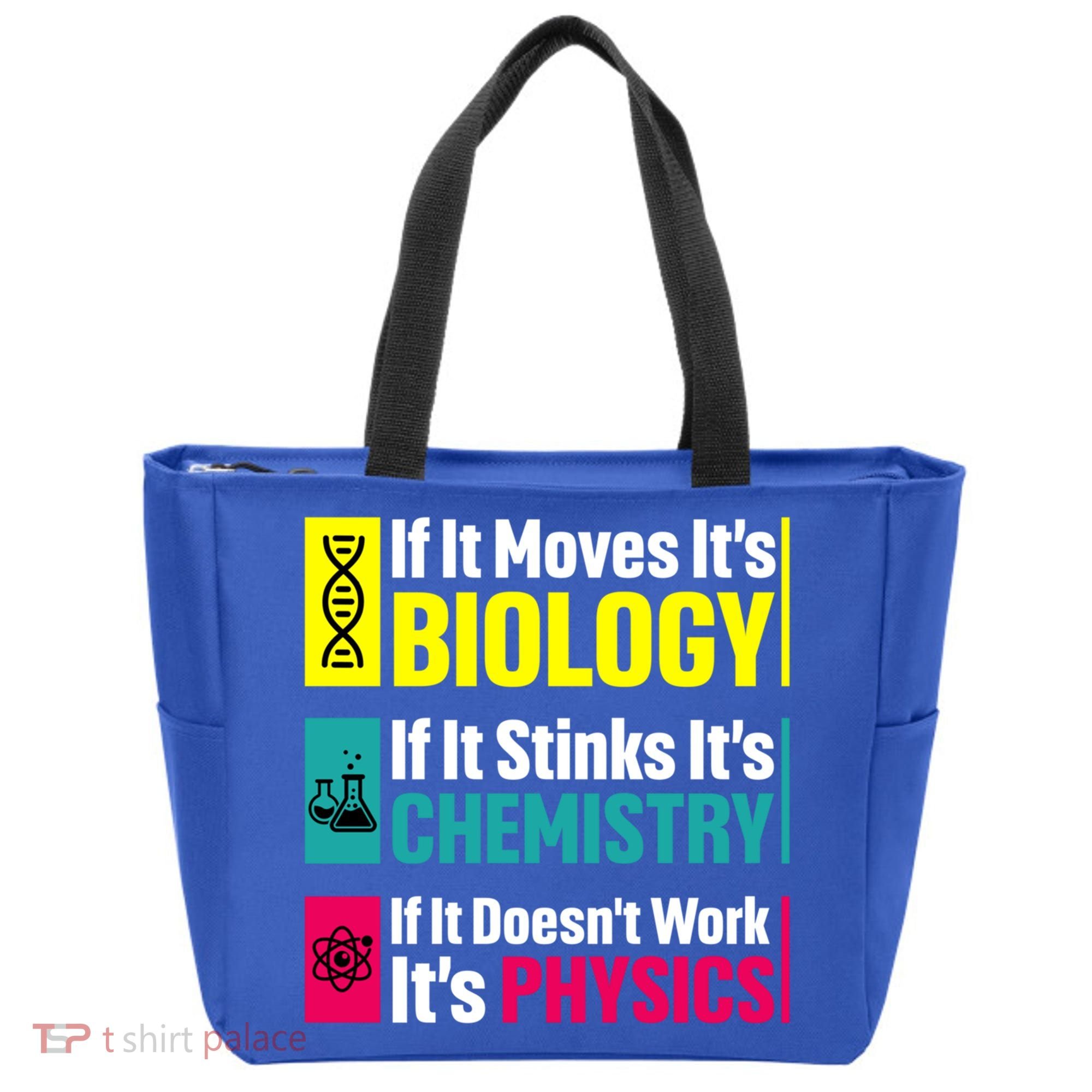 Funny Chemistry Biology Physics Nerd Funny Science Humor Gift Tote Bag