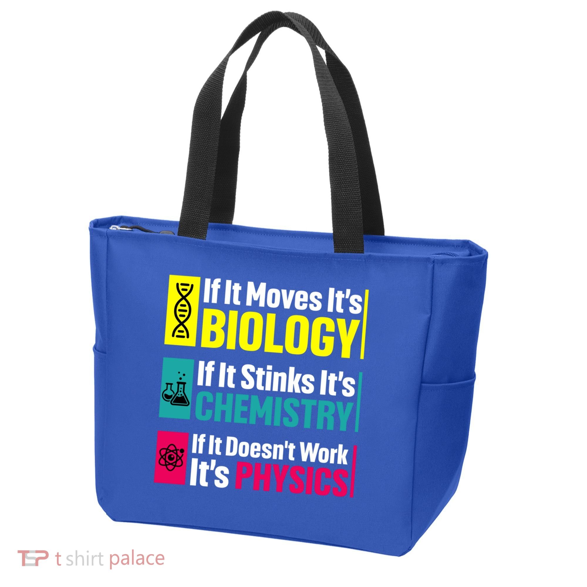 Funny Chemistry Biology Physics Nerd Funny Science Humor Gift Tote Bag