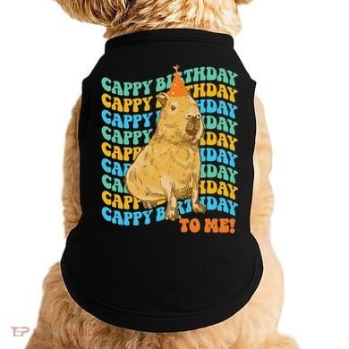 Fun Capybara Birthday Design Doggie Tank