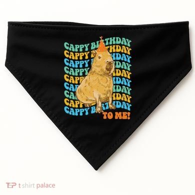 Fun Capybara Birthday Design USA-Made Doggie Bandana
