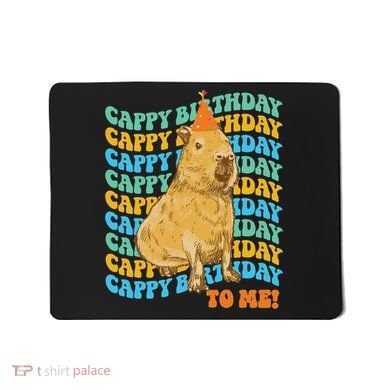 Fun Capybara Birthday Design Mousepad