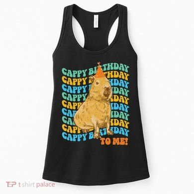 Fun Capybara Birthday Design Women's Tank Top