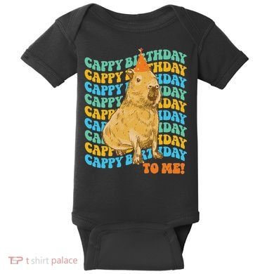 Fun Capybara Birthday Design Baby Bodysuit