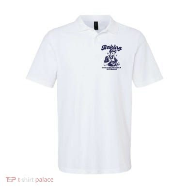 Funny Chef Baker Lady Baking Because Murder Is Wrong Vintage Polo