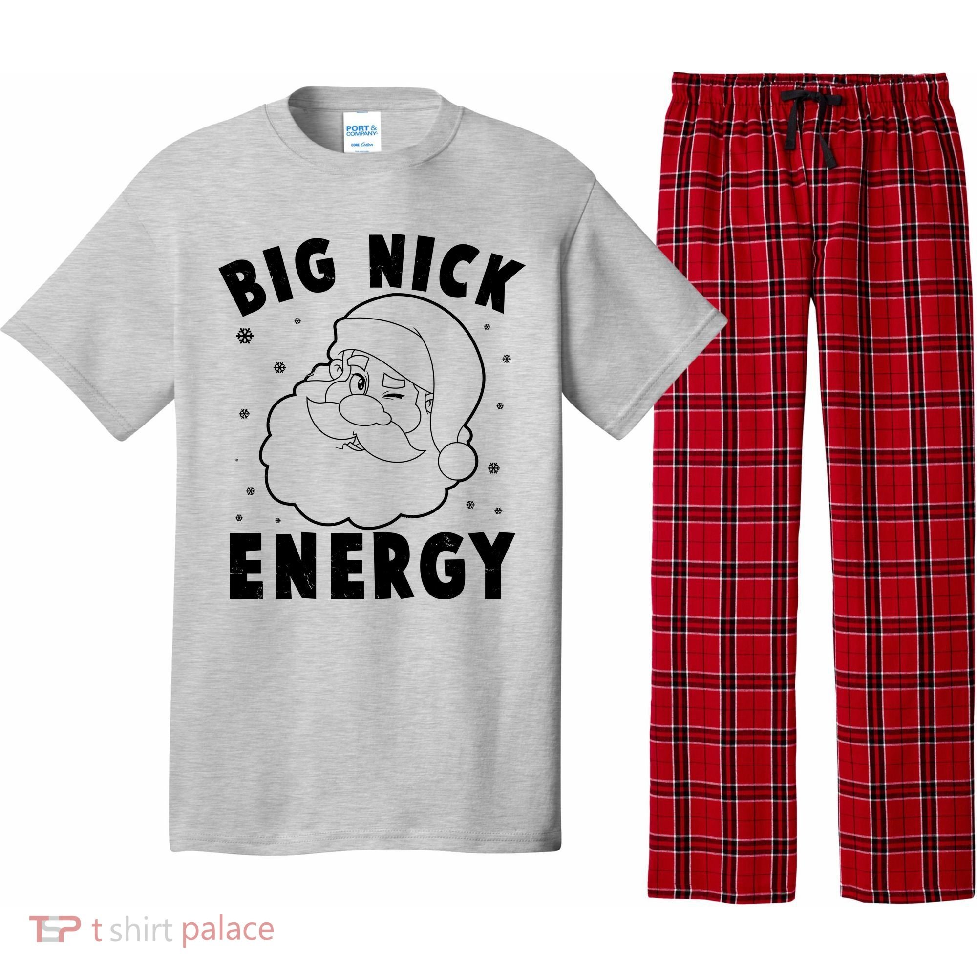 Funny Christmas Big Nick Energy Santa Claus Pajama Set