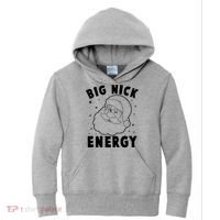 Funny Christmas Big Nick Energy Santa Claus Kids Hoodie thumb 0
