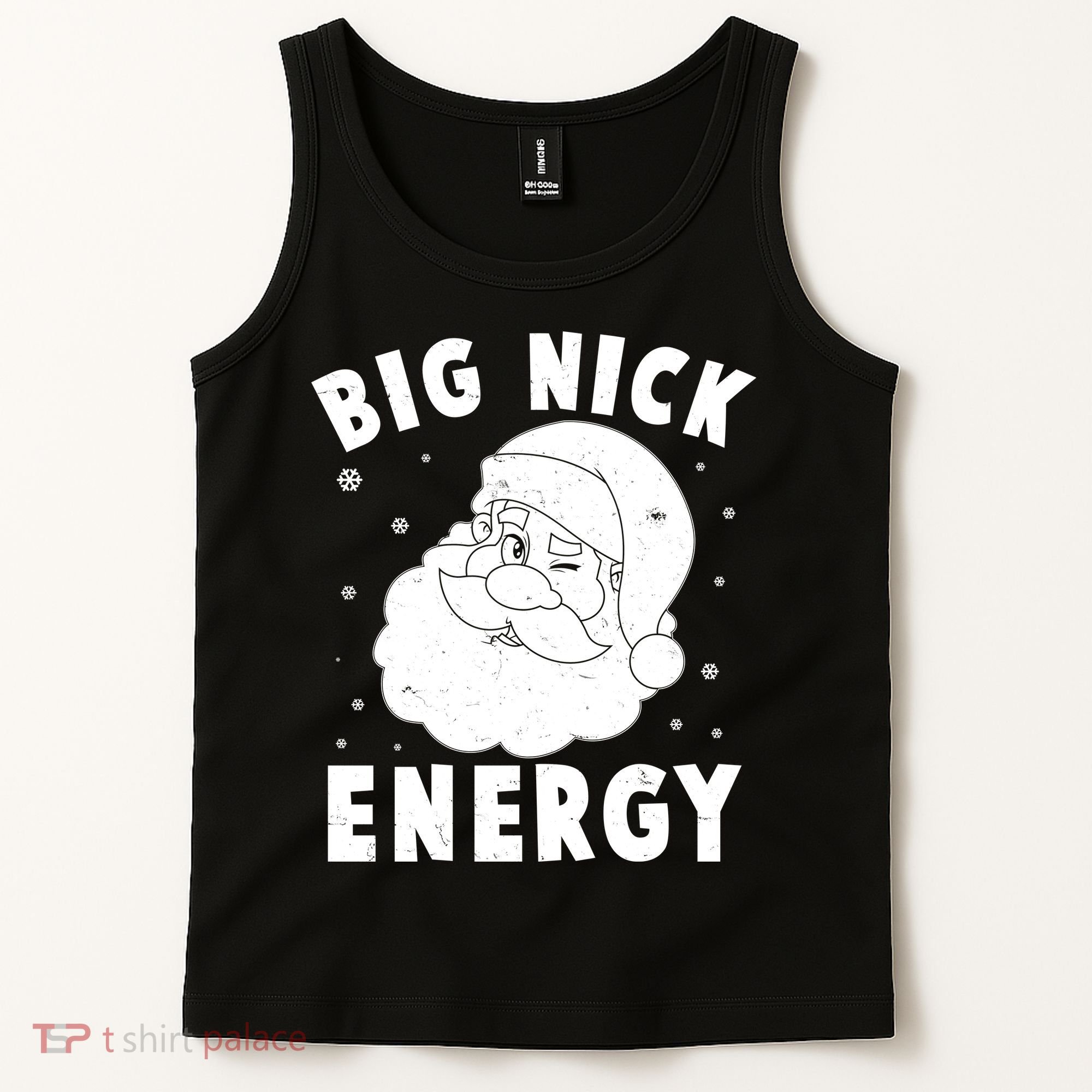 Funny Christmas Big Nick Energy Santa Claus Tank Top