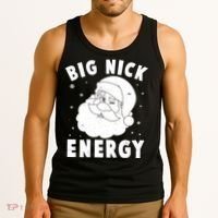 Funny Christmas Big Nick Energy Santa Claus Tank Top thumb 3