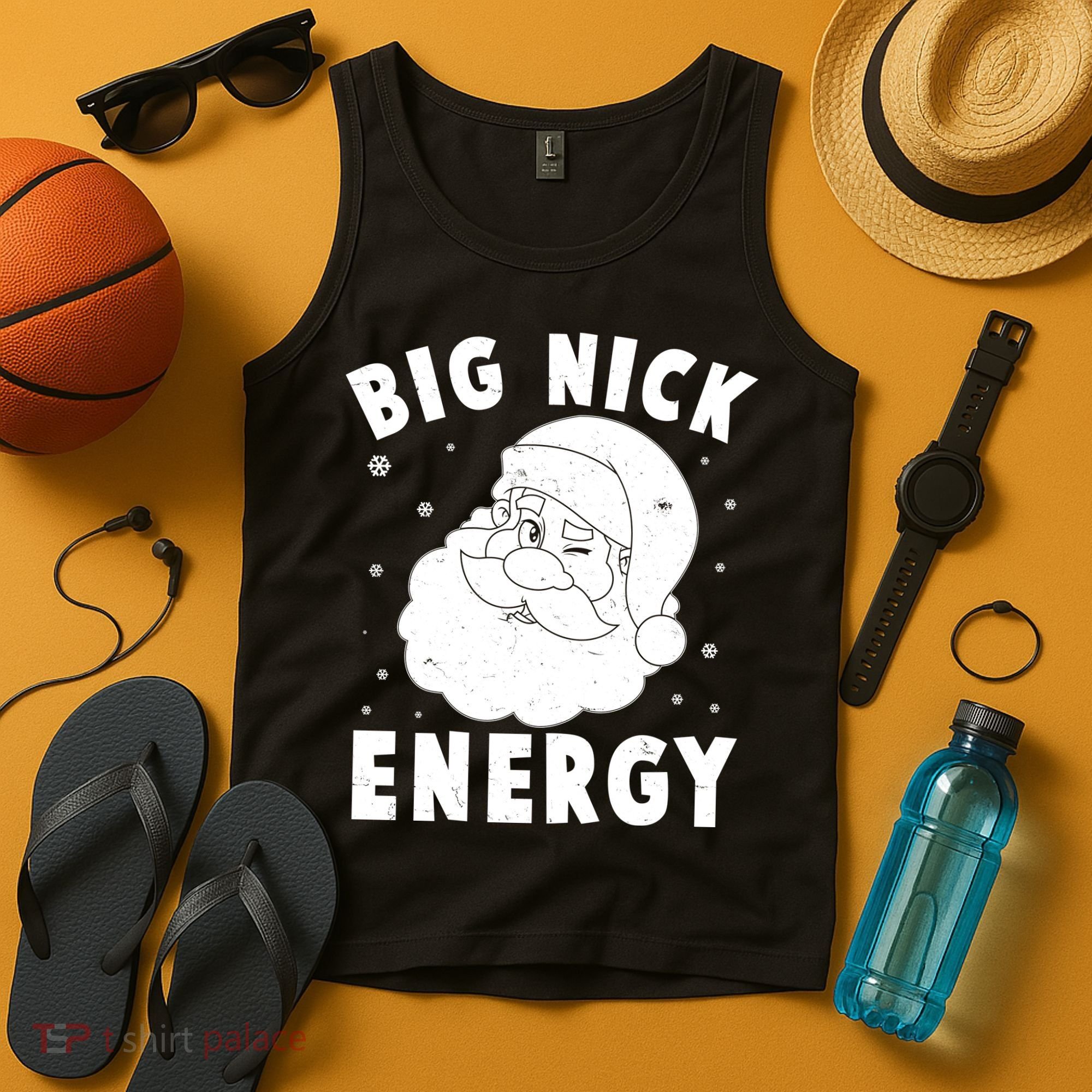 Funny Christmas Big Nick Energy Santa Claus Tank Top