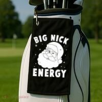 Funny Christmas Big Nick Energy Santa Claus Golf Towel thumb 2