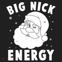 Funny Christmas Big Nick Energy Santa Claus Golf Towel thumb 3