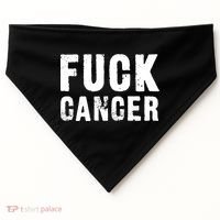 Fuck Cancer Black Font Gift USA-Made Doggie Bandana thumb 0