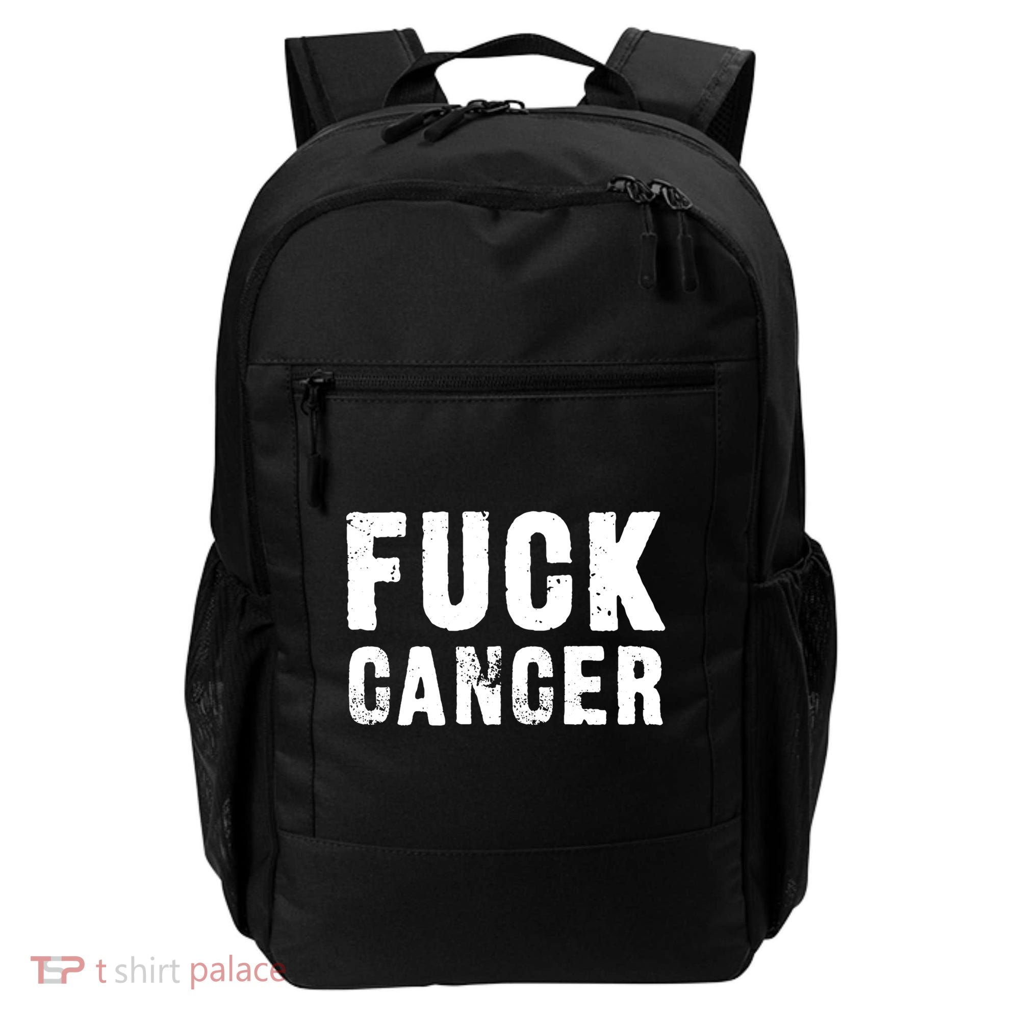 Fuck Cancer Black Font Gift Backpack