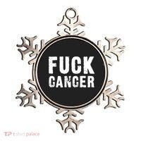 Fuck Cancer Black Font Gift Ornament thumb 0