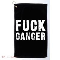 Fuck Cancer Black Font Gift Golf Towel thumb 0