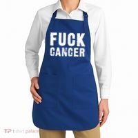 Fuck Cancer Black Font Gift Apron thumb 2