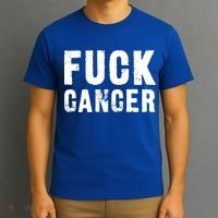 Fuck Cancer Black Font Gift T-Shirt thumb 3
