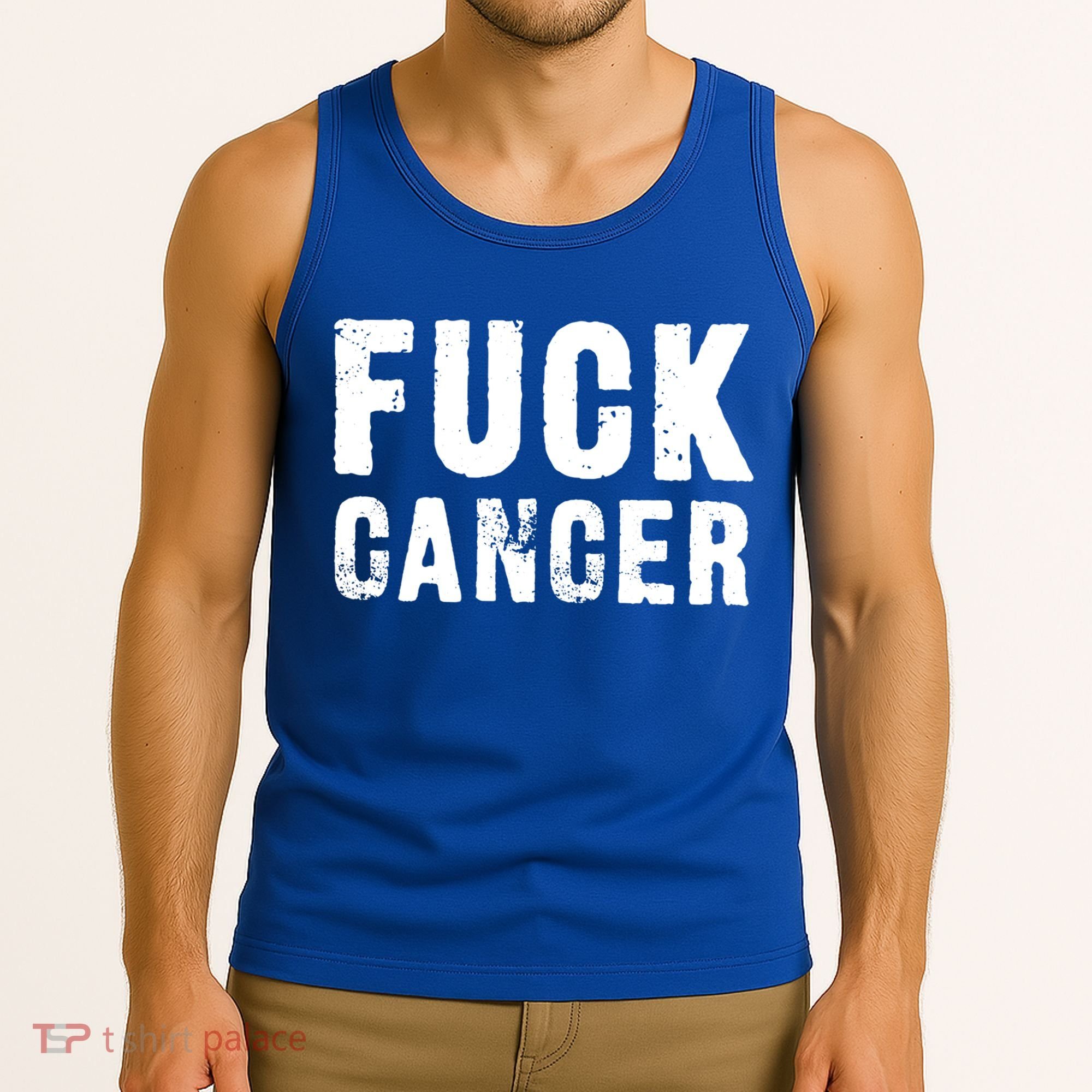 Fuck Cancer Black Font Gift Tank Top