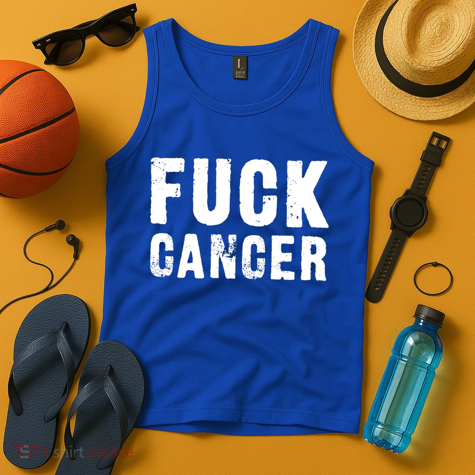 Fuck Cancer Black Font Gift Tank Top
