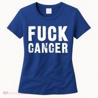 Fuck Cancer Black Font Gift Women's T-Shirt thumb 0
