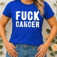 Fuck Cancer Black Font Gift Women's T-Shirt thumb 2
