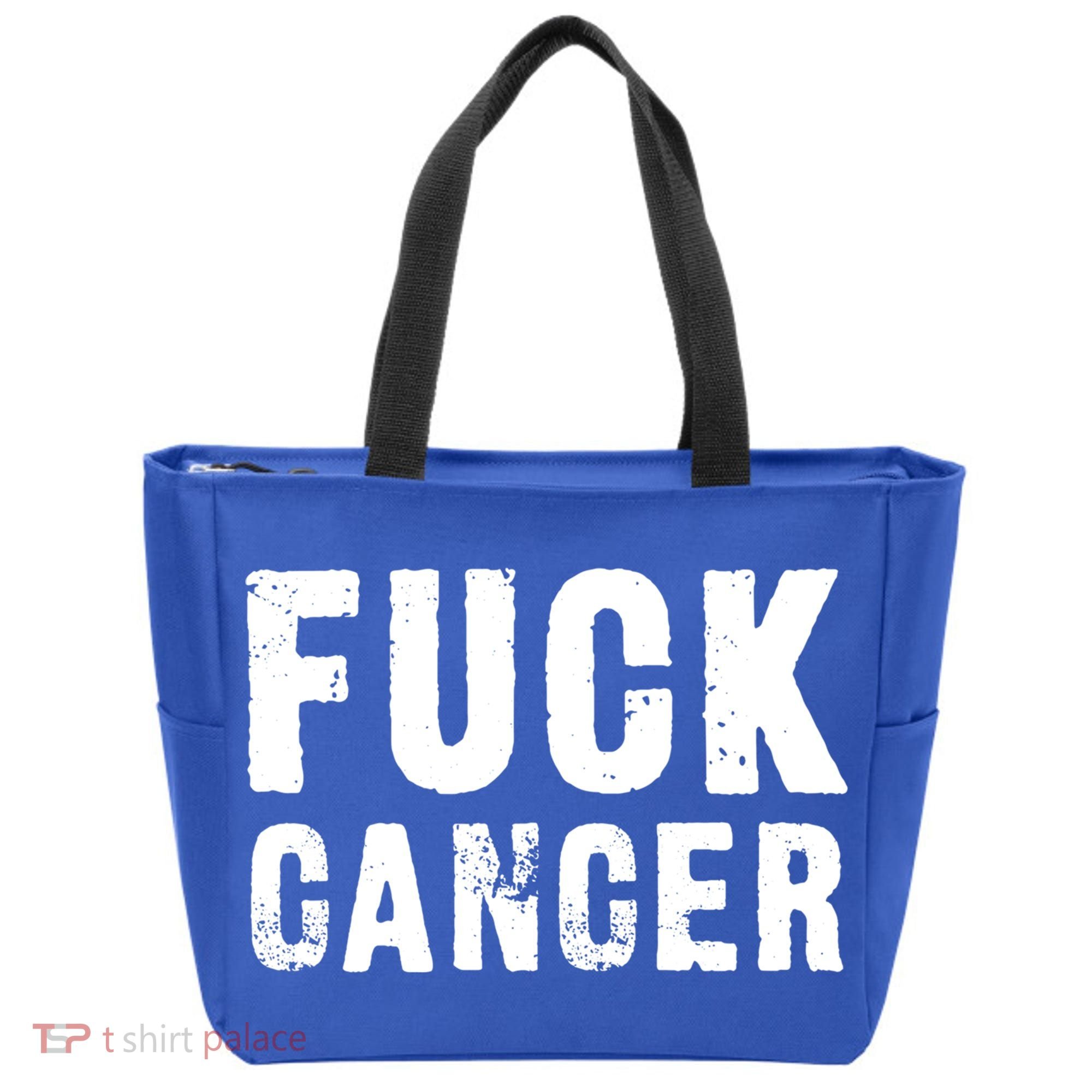 Fuck Cancer Black Font Gift Tote Bag