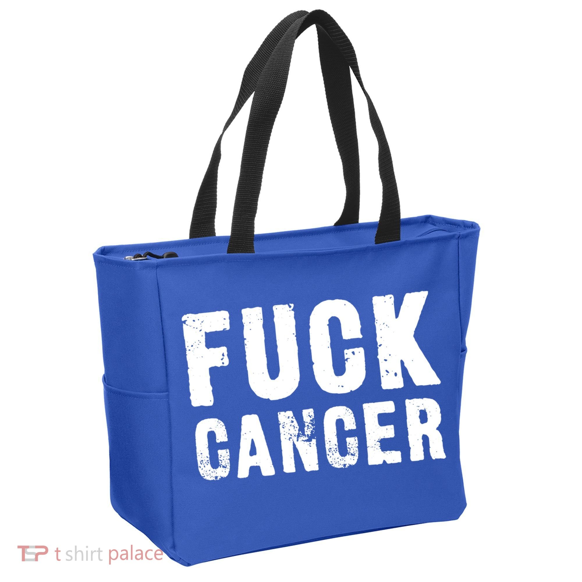 Fuck Cancer Black Font Gift Tote Bag