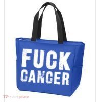 Fuck Cancer Black Font Gift Tote Bag thumb 3