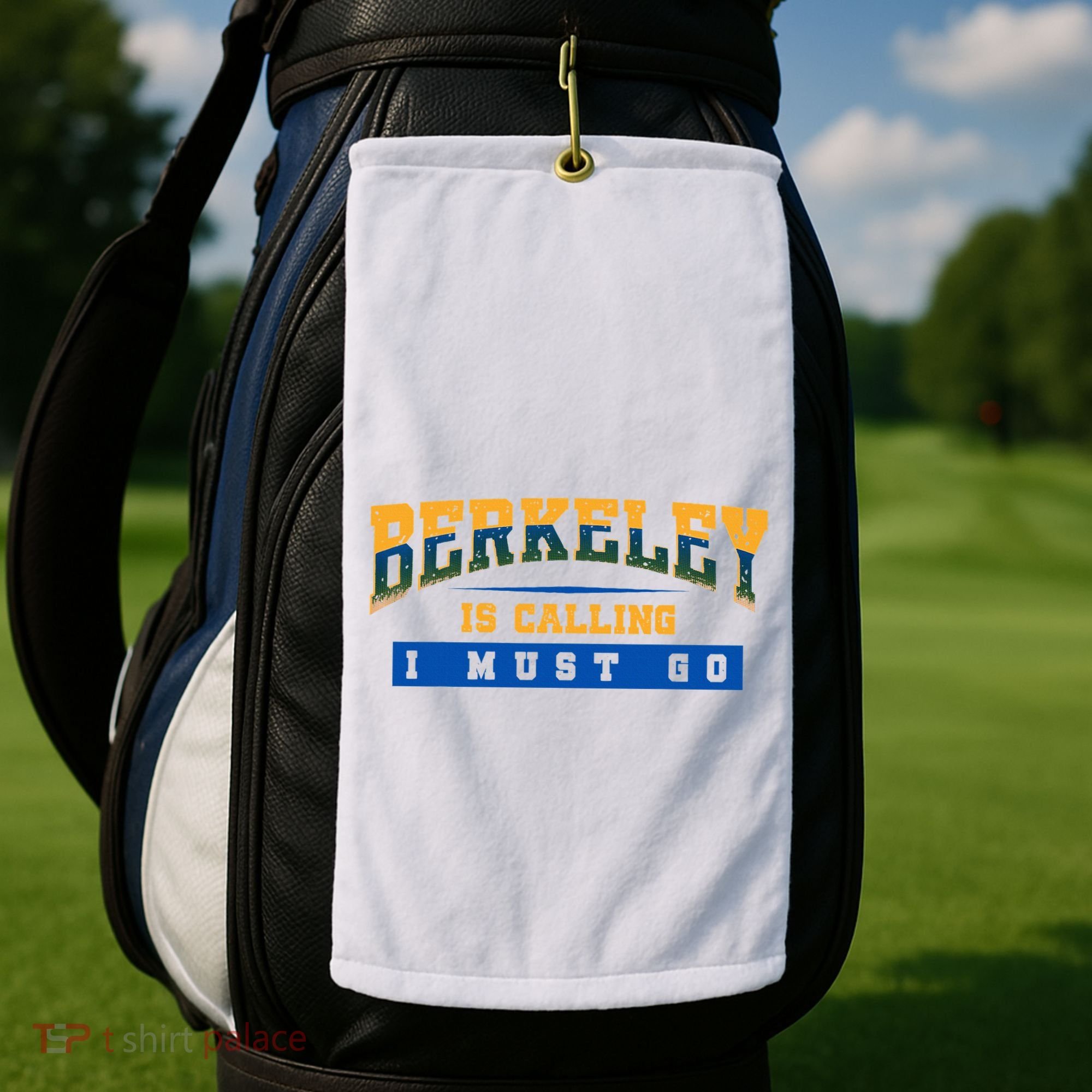 Funny California Berkeley Road Trip Travel Vacation Traveler Golf Towel