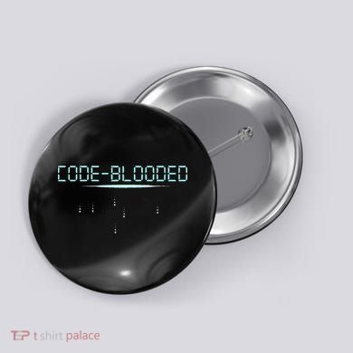 Funny Code Blooded Computer Software Programmer Binary Tree Button