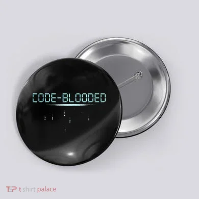 Funny Code Blooded Computer Software Programmer Binary Tree Button