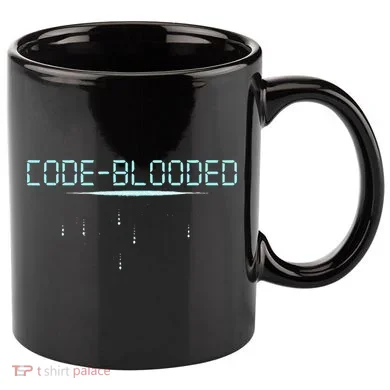Funny Code Blooded Computer Software Programmer Binary Tree 11oz C Handle Ceramic Mug