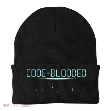 Funny Code Blooded Computer Software Programmer Binary Tree Beanie