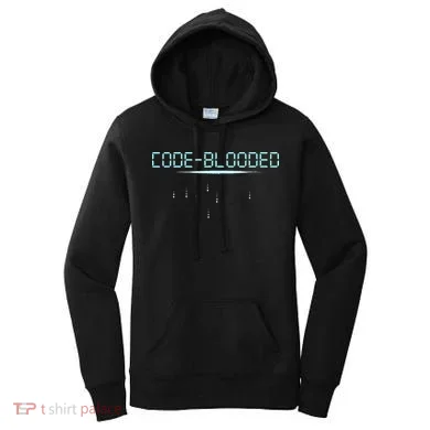 Funny Code Blooded Computer Software Programmer Binary Tree Women's Hoodie