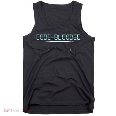Funny Code Blooded Computer Software Programmer Binary Tree Tank Top
