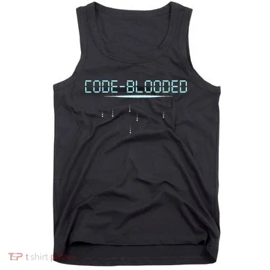 Funny Code Blooded Computer Software Programmer Binary Tree Tank Top