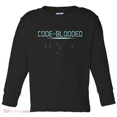 Funny Code Blooded Computer Software Programmer Binary Tree Toddler Long Sleeve