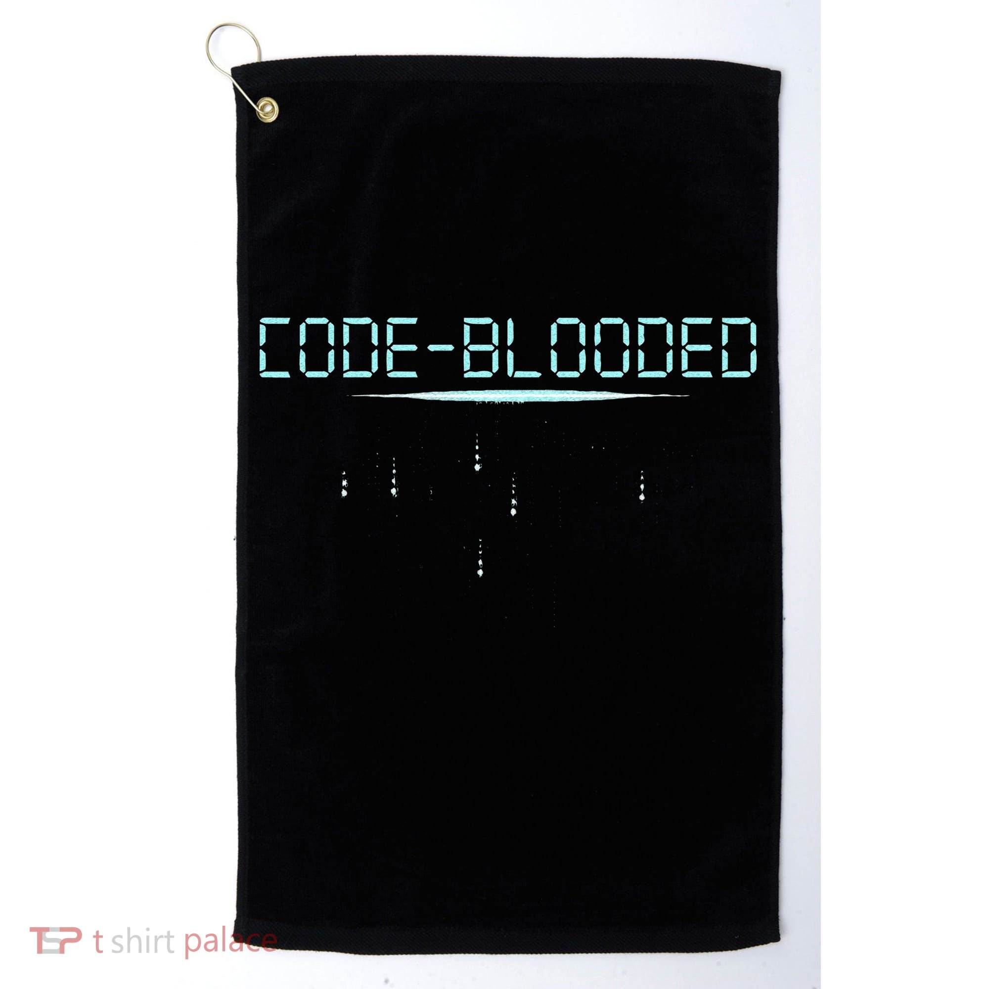 Funny Code Blooded Computer Software Programmer Binary Tree Golf Towel