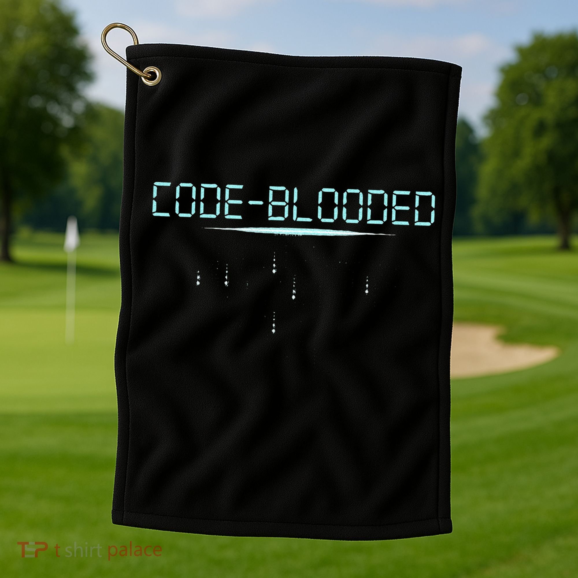 Funny Code Blooded Computer Software Programmer Binary Tree Golf Towel