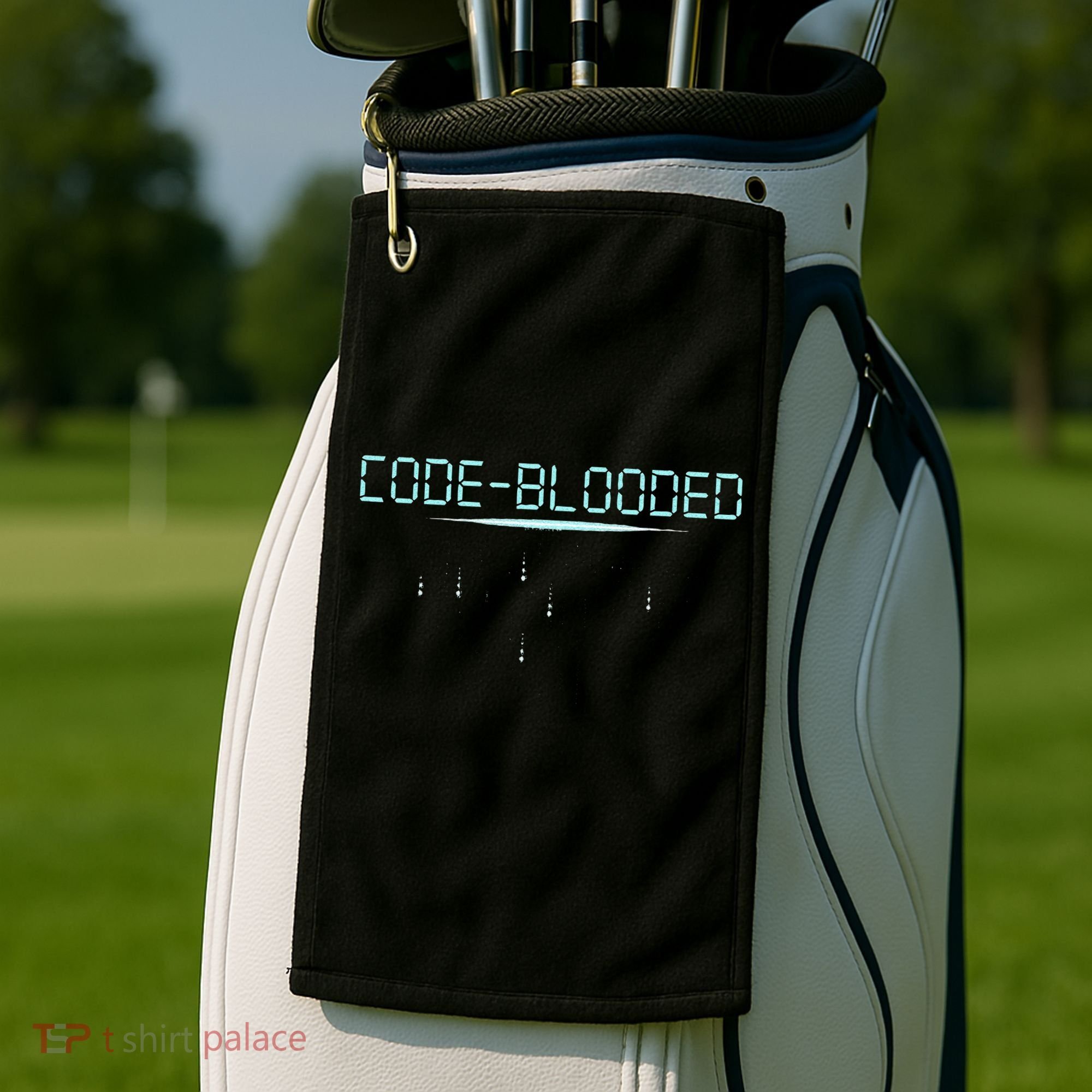 Funny Code Blooded Computer Software Programmer Binary Tree Golf Towel