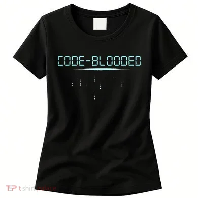 Funny Code Blooded Computer Software Programmer Binary Tree Women's T-Shirt