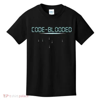 Funny Code Blooded Computer Software Programmer Binary Tree Kids T-Shirt