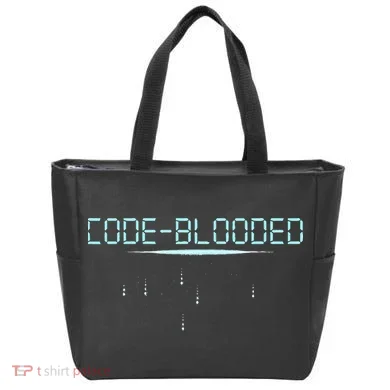 Funny Code Blooded Computer Software Programmer Binary Tree Tote Bag