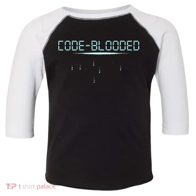 Funny Code Blooded Computer Software Programmer Binary Tree Toddler Fine Jersey T-Shirt